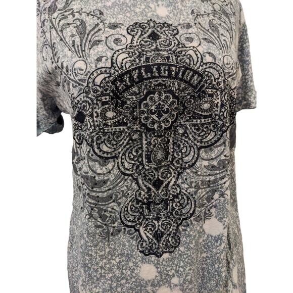 Affliction Charlotte Oak Lace Up Rhinestone Top Small - Picture 7 of 8